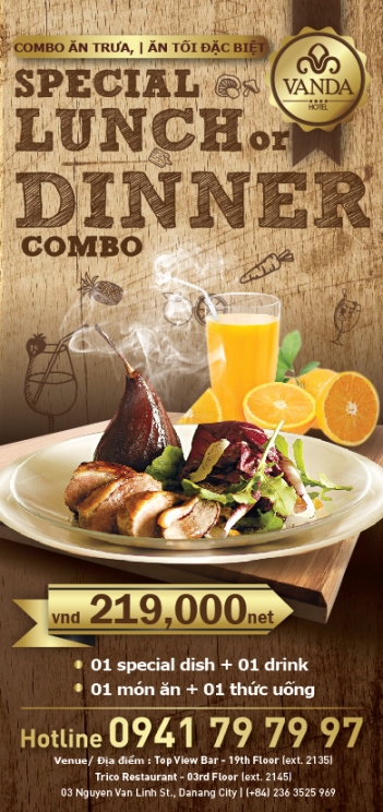 Lunch combo + Dinner combo flyer 99x210