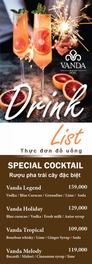 Drink list menu - zalo 2-01