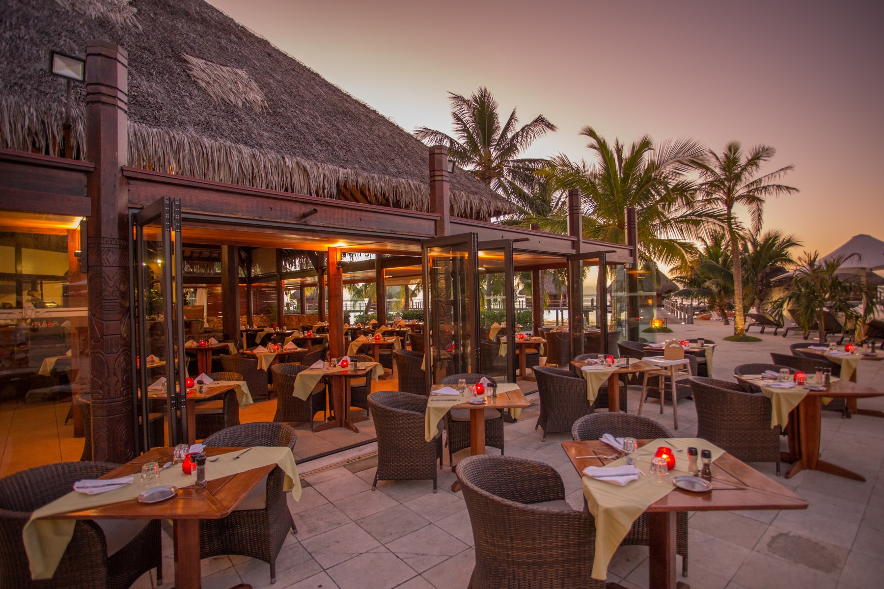 Restaurant Mahana i Moorea Manava Beach Resort Spa Hotel Moorea